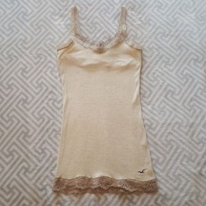 Hollister Ribbed Cami / Tank with Lace